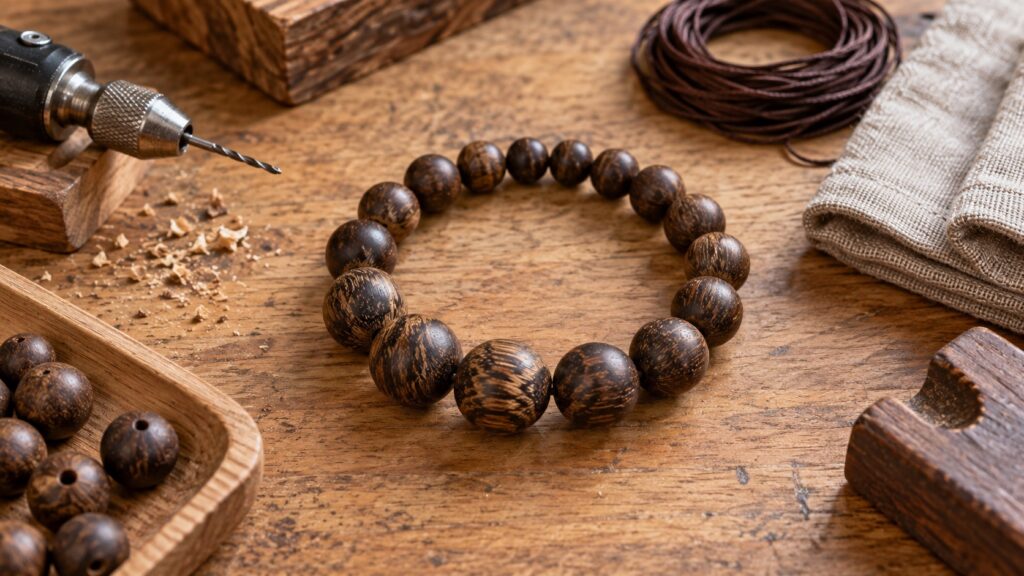 agarwood bead bracelet