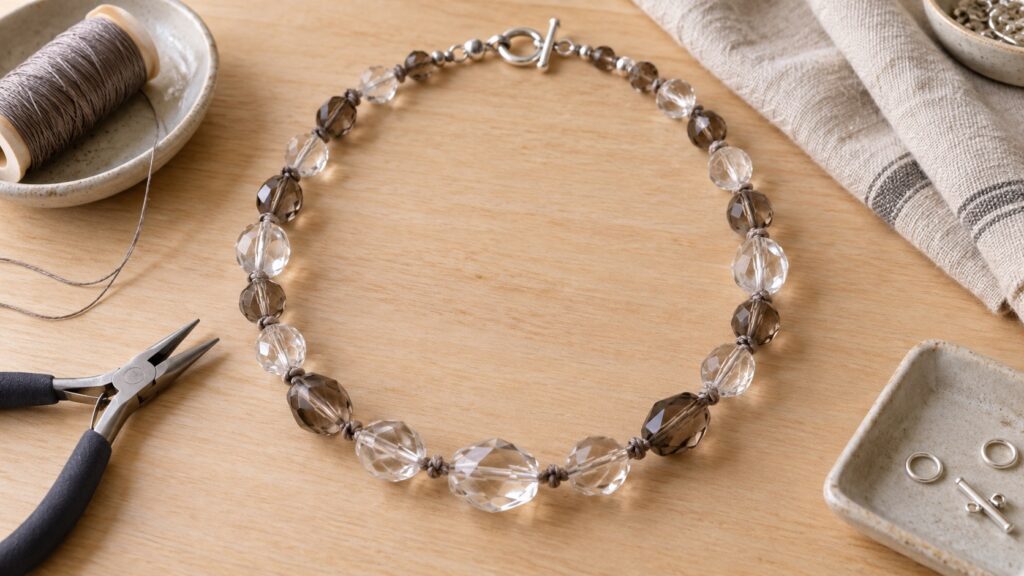 handmade crystal necklace