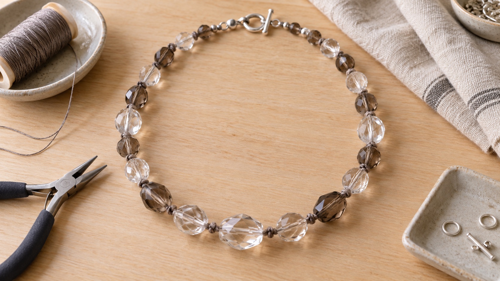 handmade crystal necklace