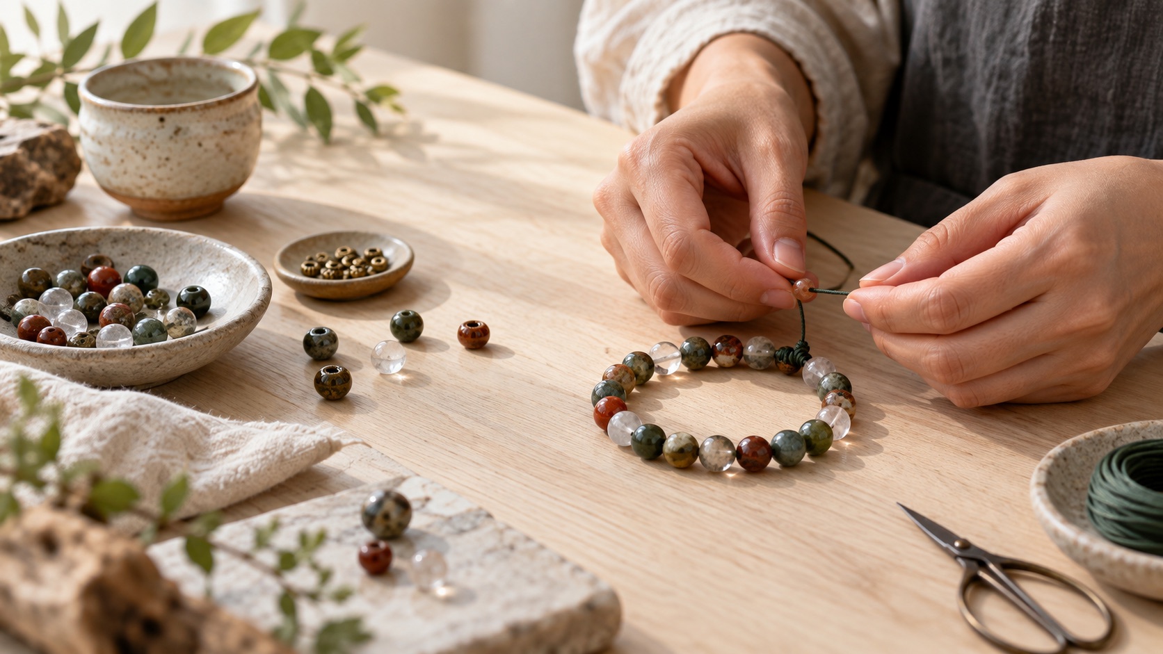 handmade gemstone bracelet