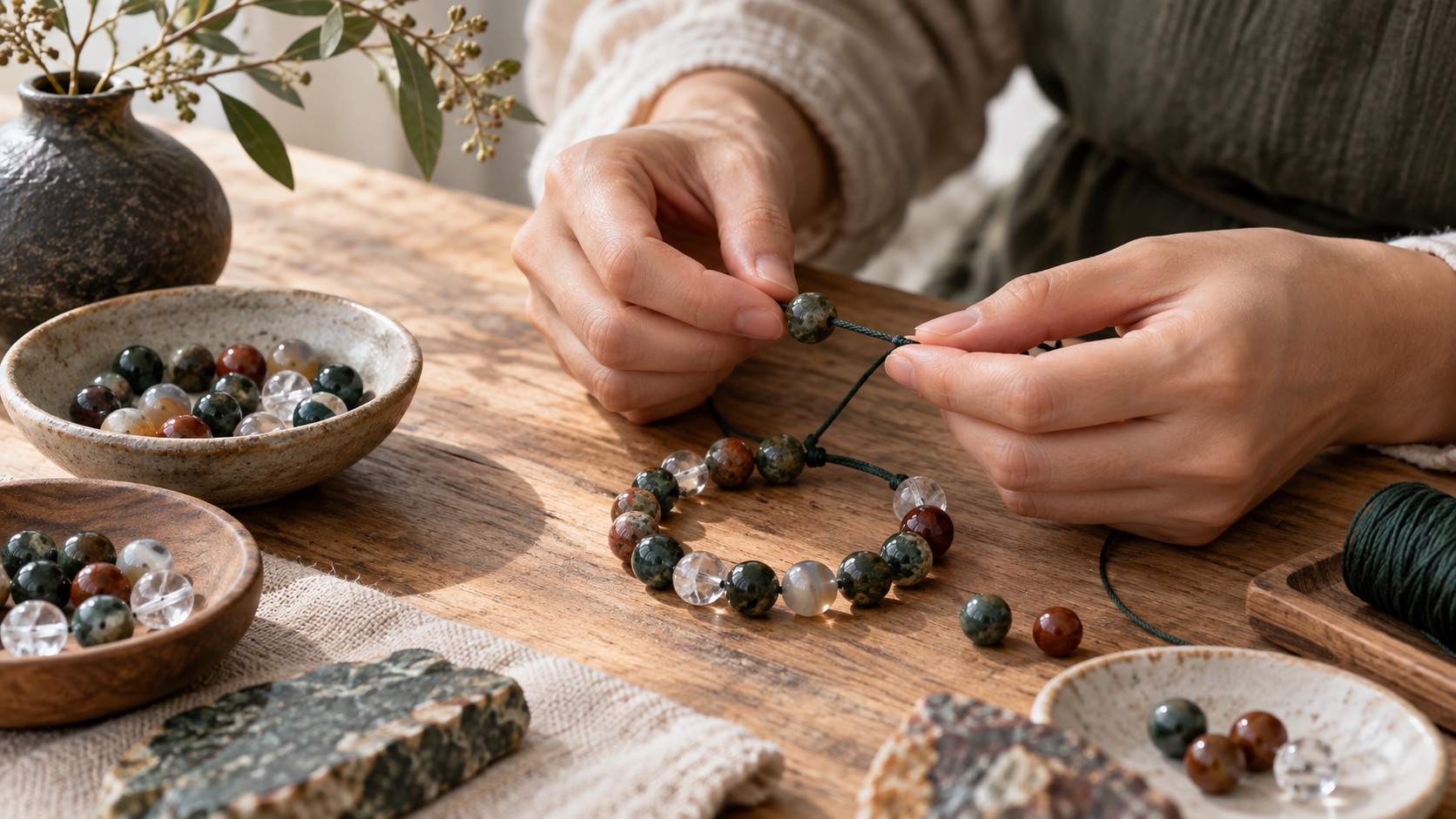 handmade natural stone bracelet