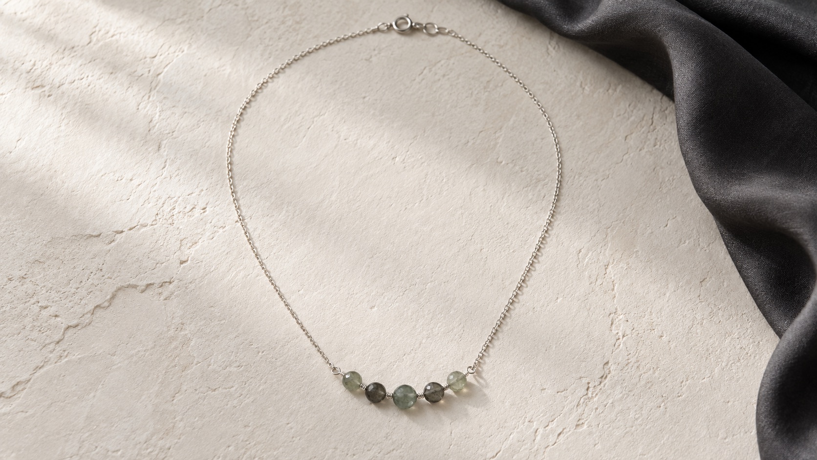 minimalist gemstone necklace